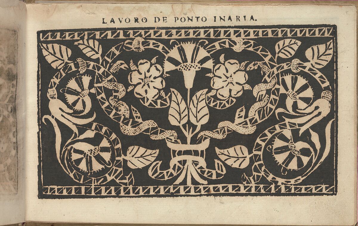 Studio delle virtuose Dame, page 8 (recto), Isabella Catanea Parasole (Italian, ca. 1565/70–ca. 1625), Woodcut 