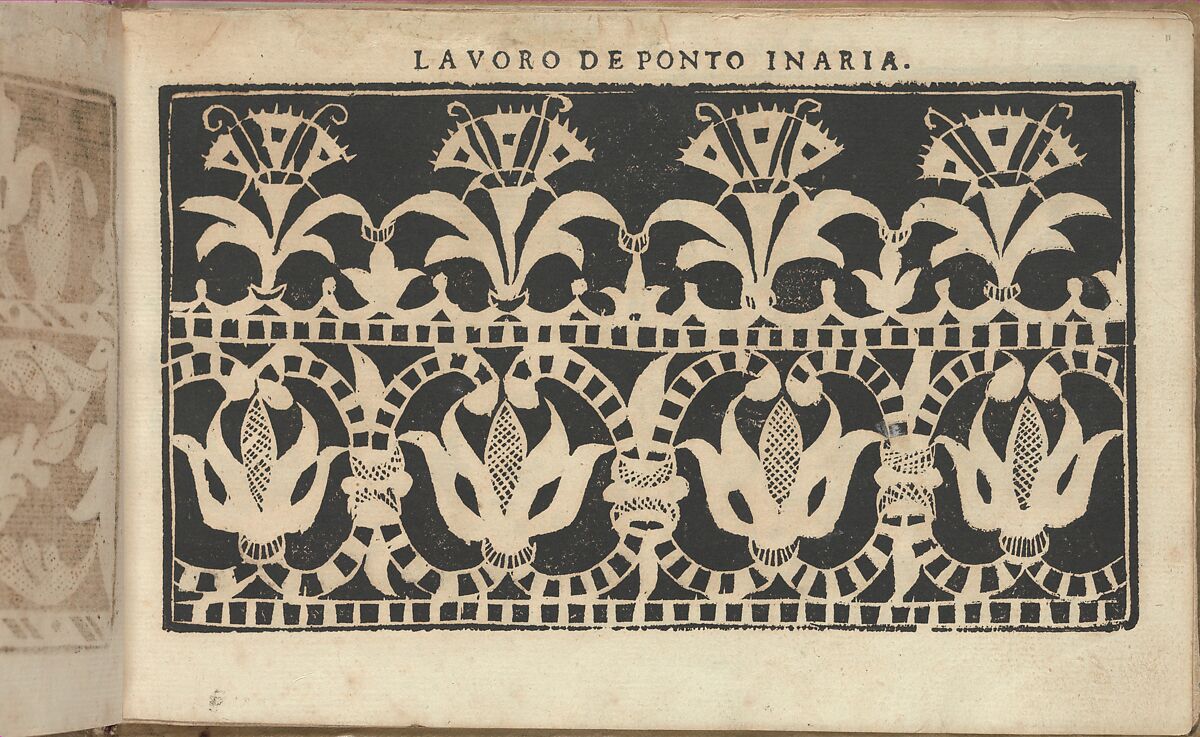 Studio delle virtuose Dame, page 11 (recto), Isabella Catanea Parasole (Italian, ca. 1565/70–ca. 1625), Woodcut 
