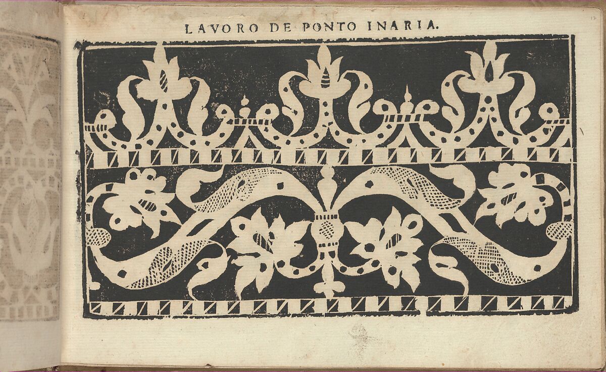 Studio delle virtuose Dame, page 12 (recto), Isabella Catanea Parasole (Italian, ca. 1565/70–ca. 1625), Woodcut 