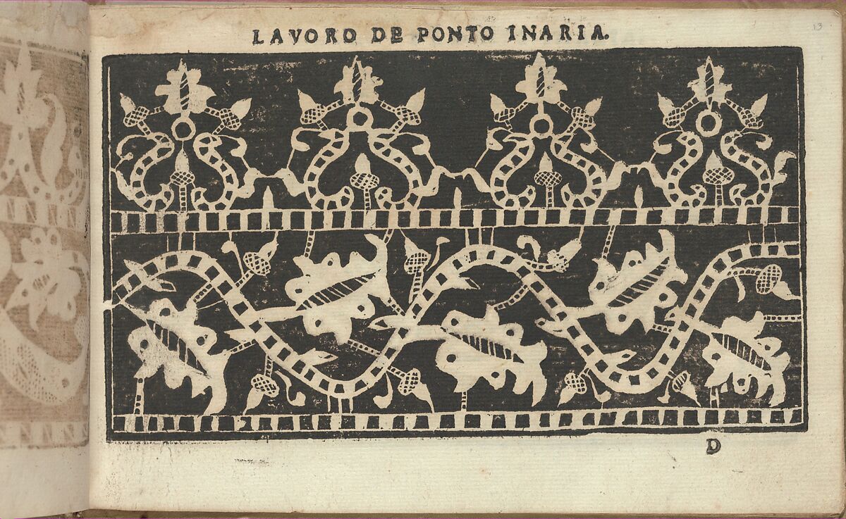 Studio delle virtuose Dame, page 13 (recto), Isabella Catanea Parasole (Italian, ca. 1565/70–ca. 1625), Woodcut 