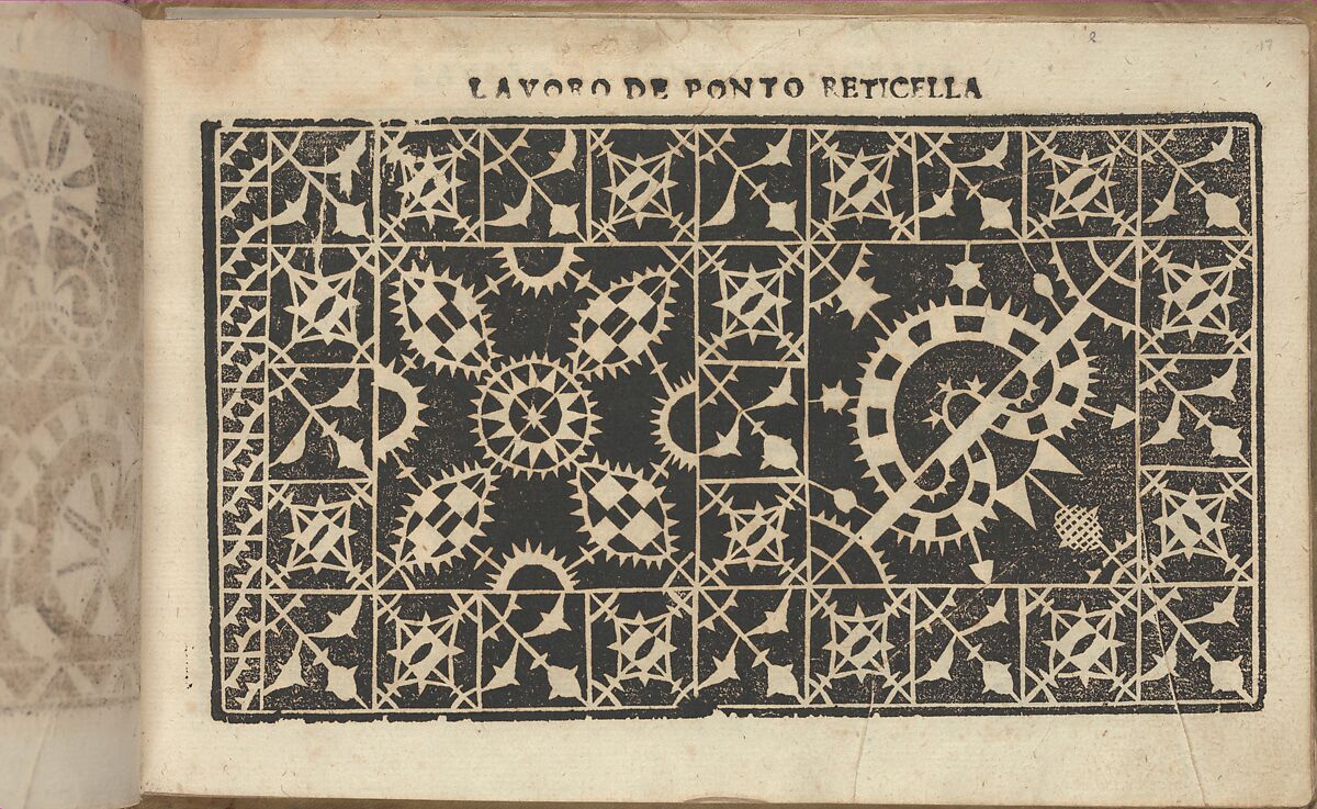 Studio delle virtuose Dame, page 17 (recto), Isabella Catanea Parasole (Italian, ca. 1565/70–ca. 1625), Woodcut 