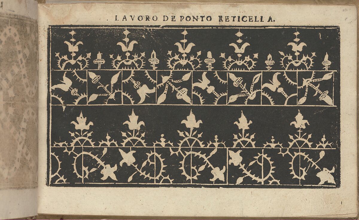 Studio delle virtuose Dame, page 22 (recto), Isabella Catanea Parasole (Italian, ca. 1565/70–ca. 1625), Woodcut 