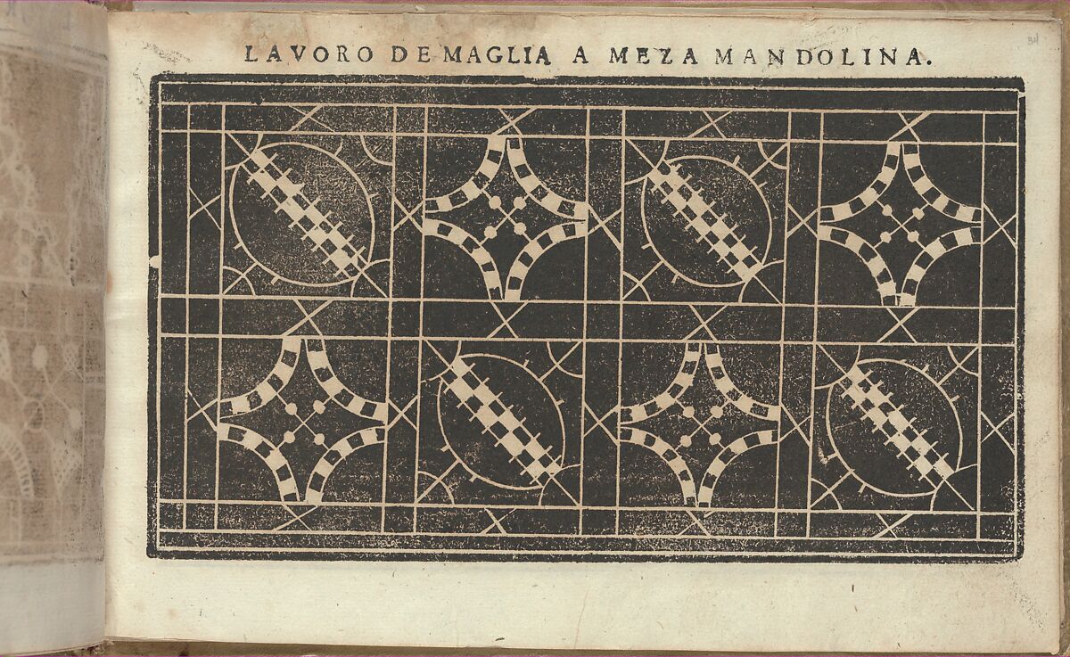 Studio delle virtuose Dame, page 34 (recto), Isabella Catanea Parasole (Italian, ca. 1565/70–ca. 1625), Woodcut 