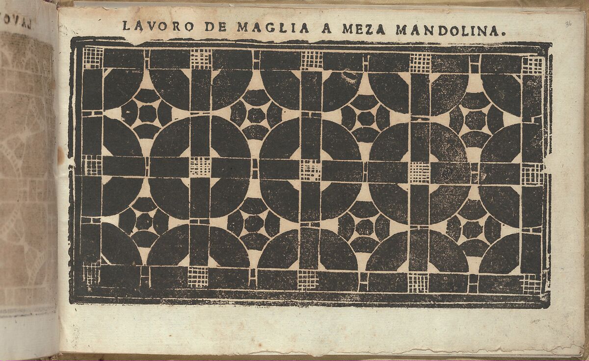 Studio delle virtuose Dame, page 36 (recto), Isabella Catanea Parasole (Italian, ca. 1565/70–ca. 1625), Woodcut 