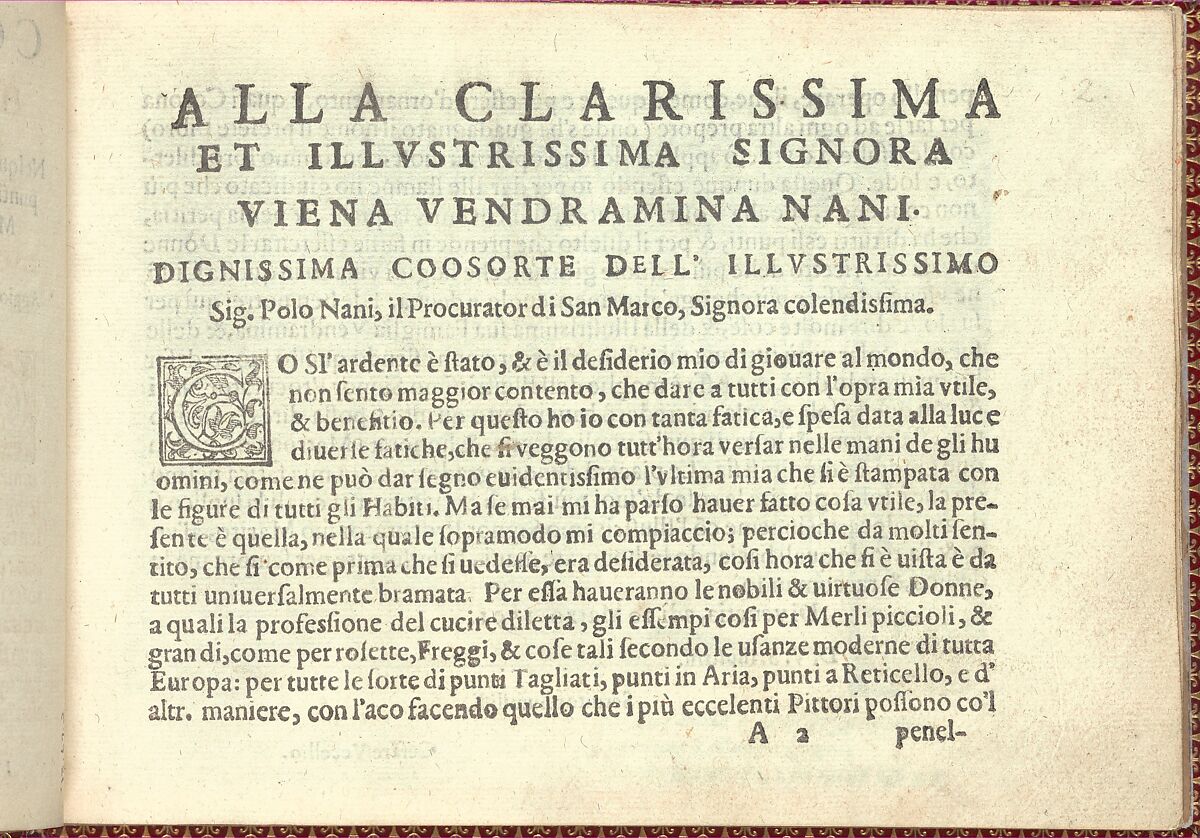 Corona delle Nobili et Virtuose Donne: Libro I-IV, page 2 (recto), Cesare Vecellio (Italian, Pieve di Cadore 1521–1601 Venice)  , Venice, Woodcut 