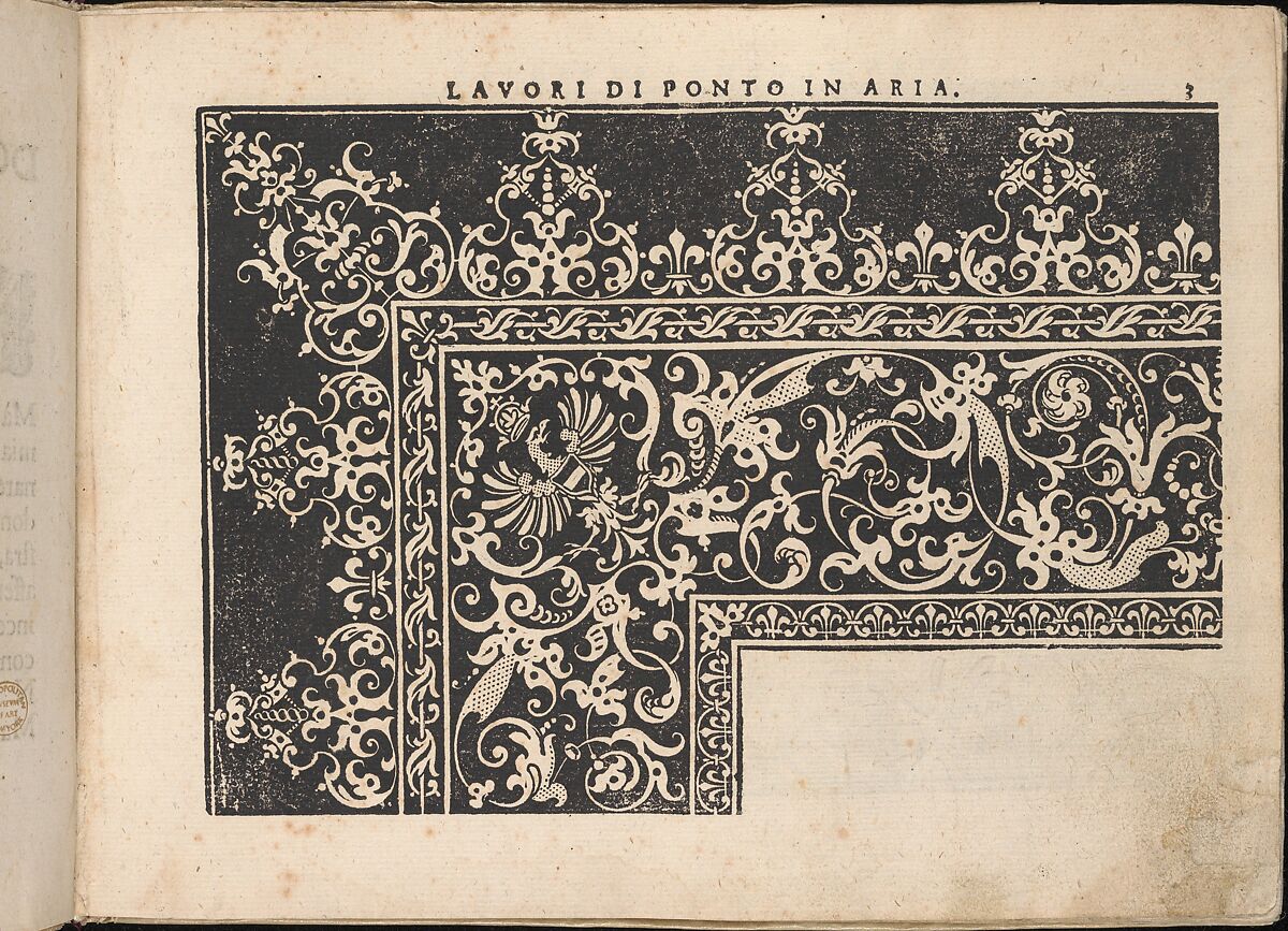Fiore D'Ogni Virtu Per le Nobili Et Honeste Matrone, page 3 (recto), Isabella Catanea Parasole (Italian, ca. 1565/70–ca. 1625), Woodcut 
