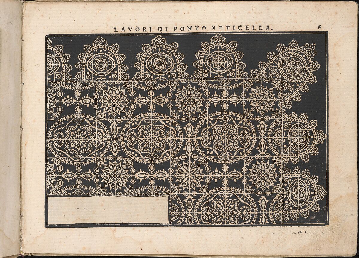 Fiore D'Ogni Virtu Per le Nobili Et Honeste Matrone, page 6 (recto), Isabella Catanea Parasole (Italian, ca. 1565/70–ca. 1625), Woodcut 