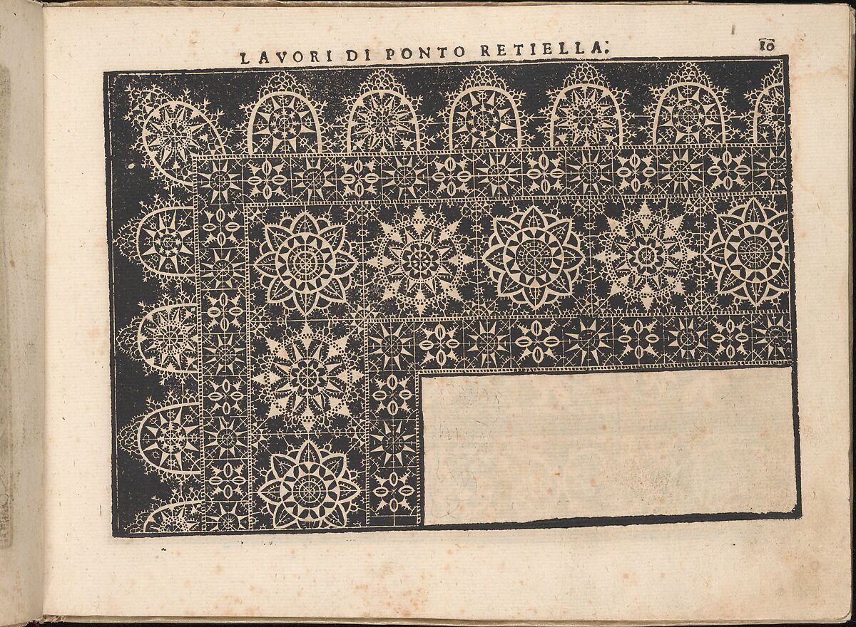 Fiore D'Ogni Virtu Per le Nobili Et Honeste Matrone, page 10 (recto), Isabella Catanea Parasole (Italian, ca. 1565/70–ca. 1625), Woodcut 