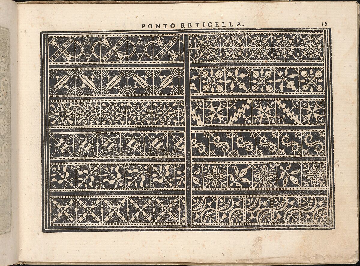 Fiore D'Ogni Virtu Per le Nobili Et Honeste Matrone, page 16 (recto), Isabella Catanea Parasole (Italian, ca. 1565/70–ca. 1625), Woodcut 