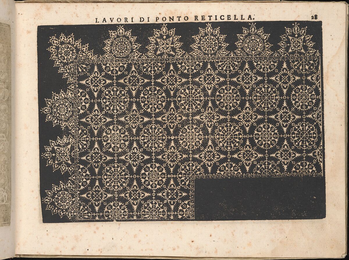 Fiore D'Ogni Virtu Per le Nobili Et Honeste Matrone, page 18 (recto), Isabella Catanea Parasole (Italian, ca. 1565/70–ca. 1625), Woodcut 