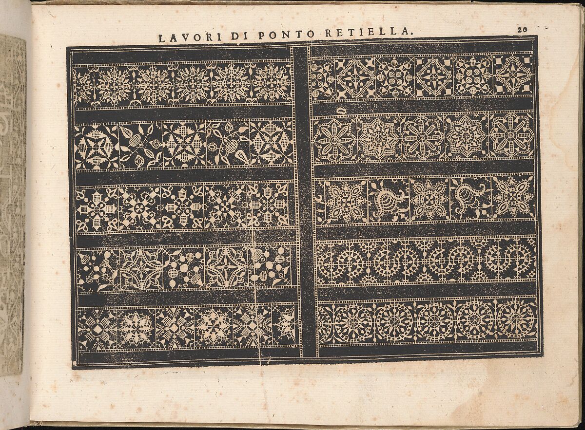 Fiore D'Ogni Virtu Per le Nobili Et Honeste Matrone, page 20 (recto), Isabella Catanea Parasole (Italian, ca. 1565/70–ca. 1625), Woodcut 