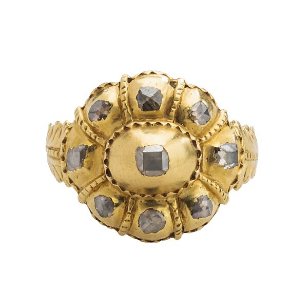 Nine Diamond Rings from a Convent, Gold and diamonds, Spanish