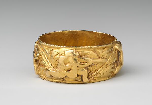 Renaissance Hunting Ring, Gold, Spanish