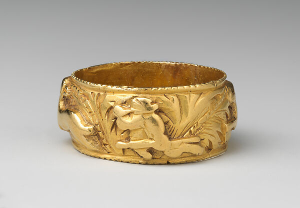 Renaissance Hunting Ring, Gold, Spanish