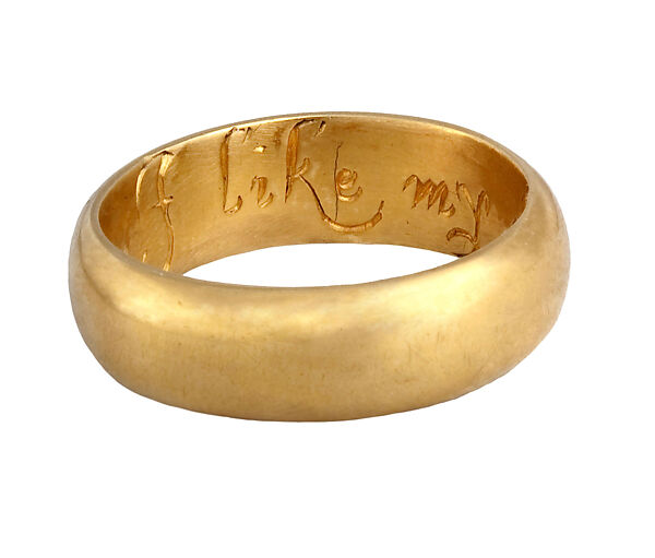 Posy Ring “I Like My Choyse”, Gold, British