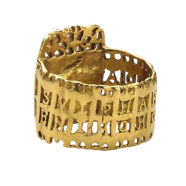 Late Roman Key Ring “Homonoea”, Gold and nicolo, Roman