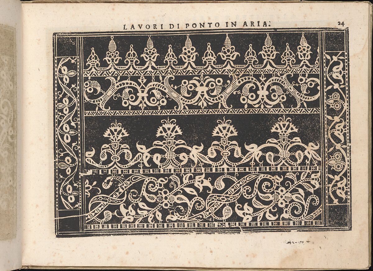 Fiore D'Ogni Virtu Per le Nobili Et Honeste Matrone, page 24 (recto), Isabella Catanea Parasole (Italian, ca. 1565/70–ca. 1625), Woodcut 