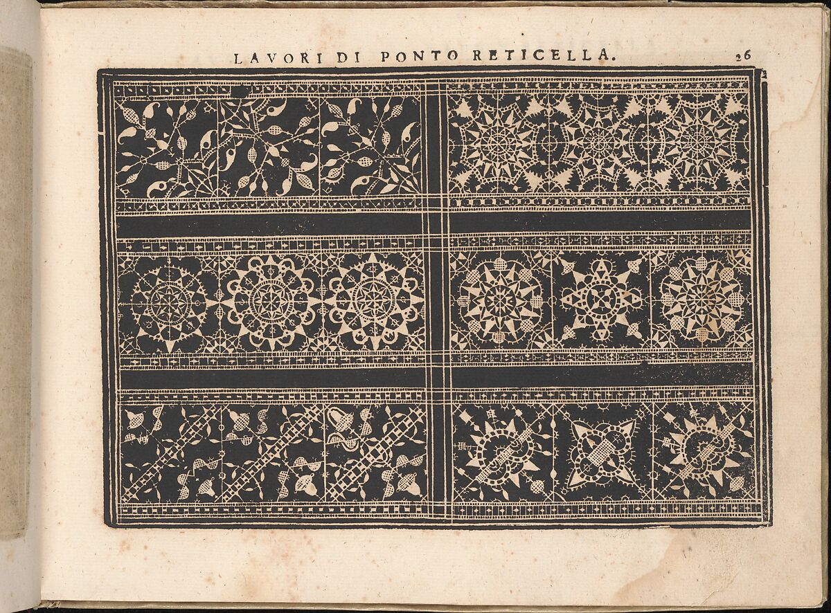 Fiore D'Ogni Virtu Per le Nobili Et Honeste Matrone, page 26 (recto), Isabella Catanea Parasole (Italian, ca. 1565/70–ca. 1625), Woodcut 