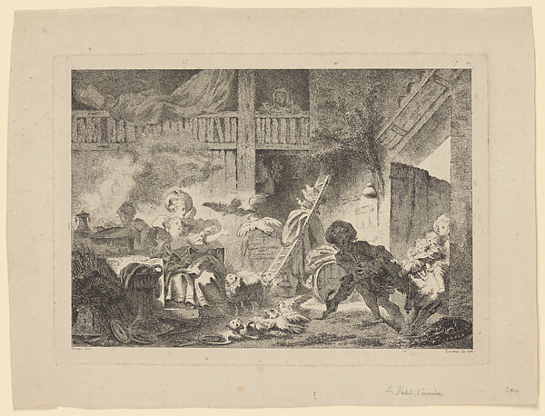 The Stubborn Donkey, Jean Claude Richard, Abbé de Saint-Non (French, Paris 1727–1791 Paris), Etching 
