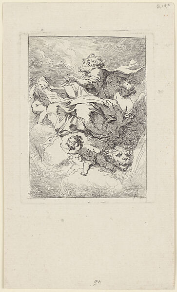 Saint Mark, Jean Honoré Fragonard (French, Grasse 1732–1806 Paris), Etching, second state of two 