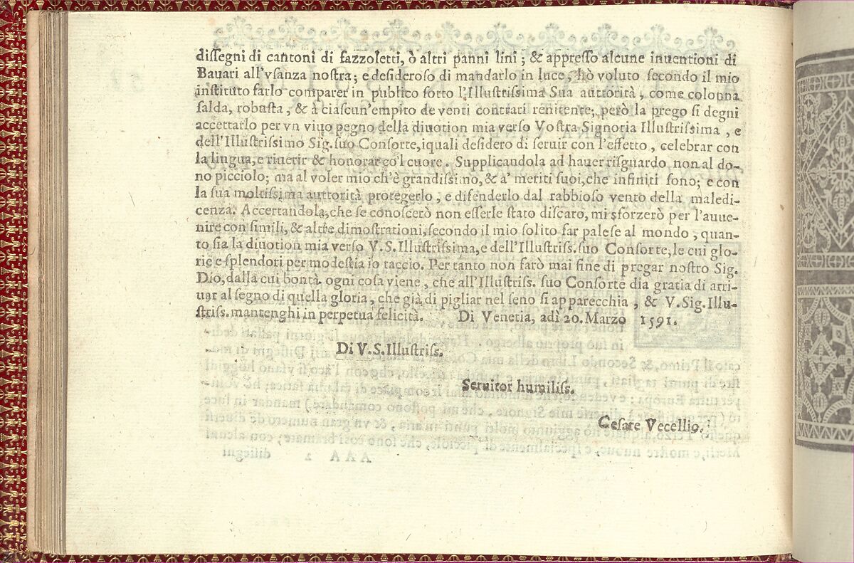 Corona delle Nobili et Virtuose Donne: Libro I-IV, page 58 (verso), Cesare Vecellio (Italian, Pieve di Cadore 1521–1601 Venice)  , Venice, Woodcut 