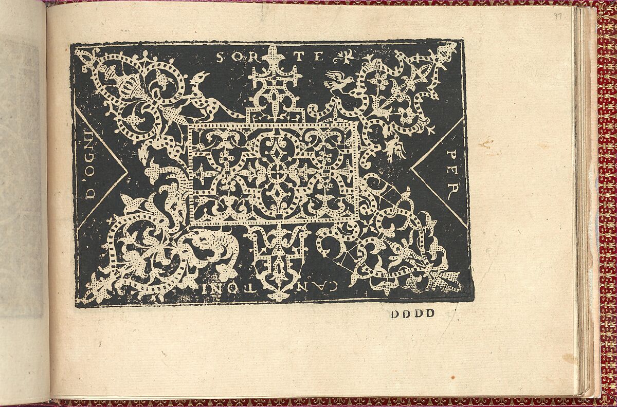 Corona delle Nobili et Virtuose Donne: Libro I-IV, page 97 (recto), Cesare Vecellio (Italian, Pieve di Cadore 1521–1601 Venice), Woodcut 