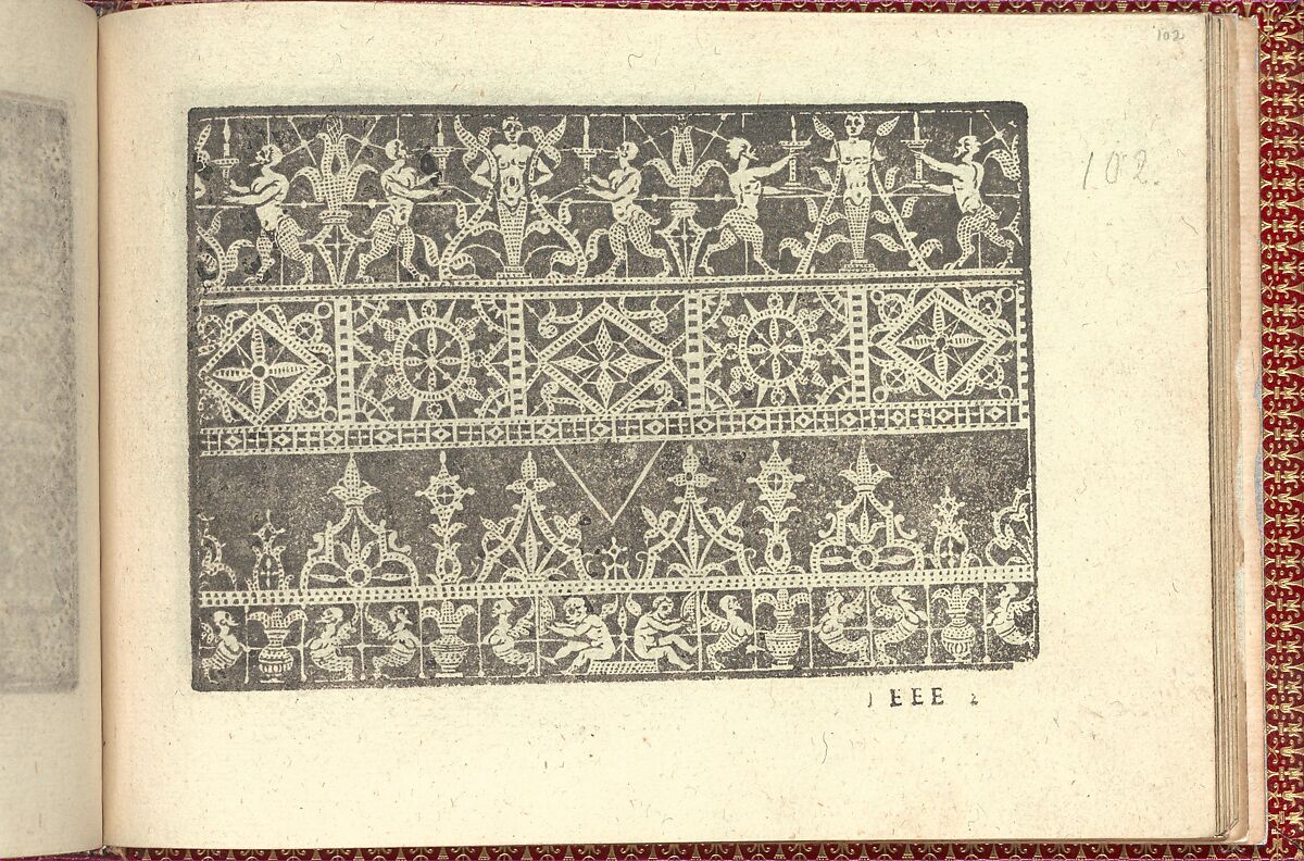 Corona delle Nobili et Virtuose Donne: Libro I-IV, page 102 (recto), Cesare Vecellio (Italian, Pieve di Cadore 1521–1601 Venice), Woodcut 