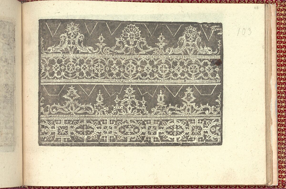 Corona delle Nobili et Virtuose Donne: Libro I-IV, page 103 (recto), Cesare Vecellio (Italian, Pieve di Cadore 1521–1601 Venice), Woodcut 