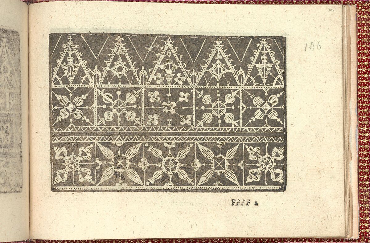 Corona delle Nobili et Virtuose Donne: Libro I-IV, page 106 (recto), Cesare Vecellio (Italian, Pieve di Cadore 1521–1601 Venice), Woodcut