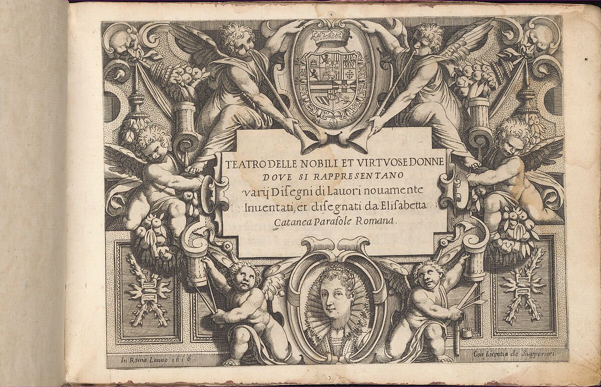 Teatro delle Nobili et Virtuose Donne..., title page (recto), Isabella Catanea Parasole (Italian, ca. 1565/70–ca. 1625), Woodcut, engraving 