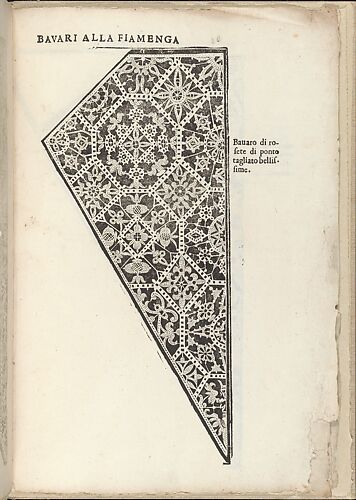 Ornamento nobile...Fatta da Lucretia Romana (Libro V of the Corona), page 12 (recto)