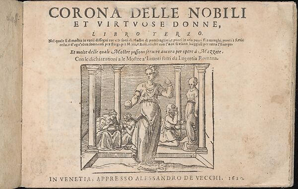 Corona delle Nobile et Virtuose Donne, Libro Terzo, title page (recto)