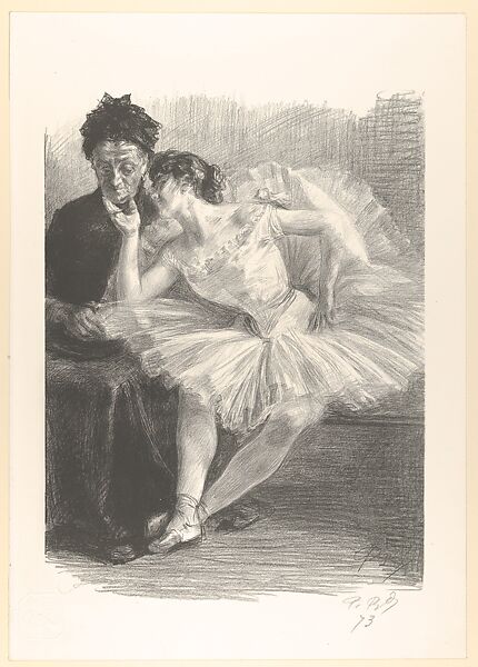 Dancer and Her Mother (Danseuse et sa mère), Paul Renouard (French, Cour-Cheverny 1845–1924 Paris), Lithograph 