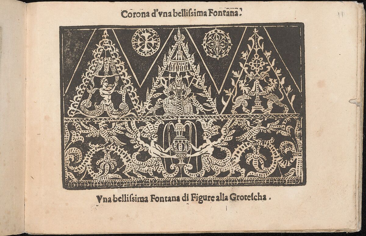 Corona delle Nobile et Virtuose Donne, Libro Terzo, page 11 (recto), Cesare Vecellio (Italian, Pieve di Cadore 1521–1601 Venice)  , Venice, Woodcut 