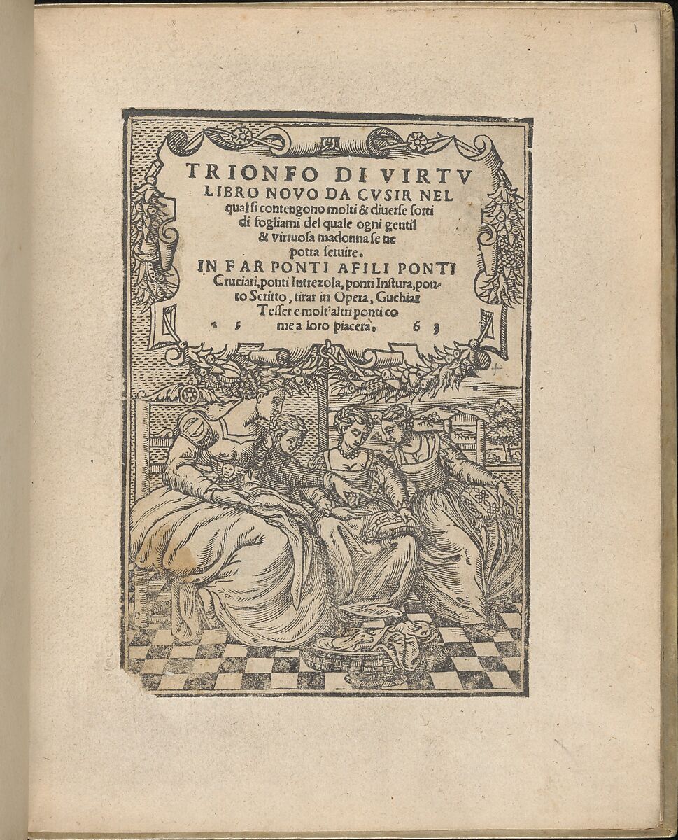 Trionfo Di Virtu. Libro Novo..., title page (recto), Matteo Pagano (Italian, 1515–1588)  , Venice, Woodcut 