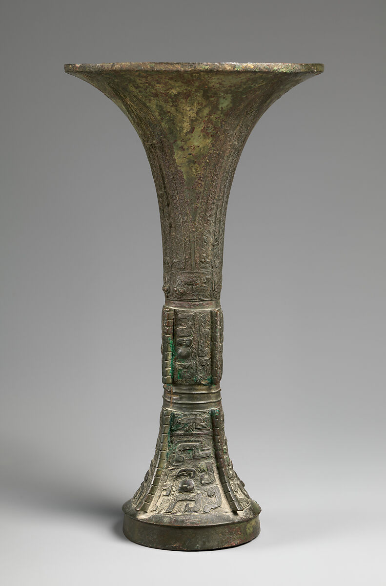 Wine beaker (Gu), Bronze, China 