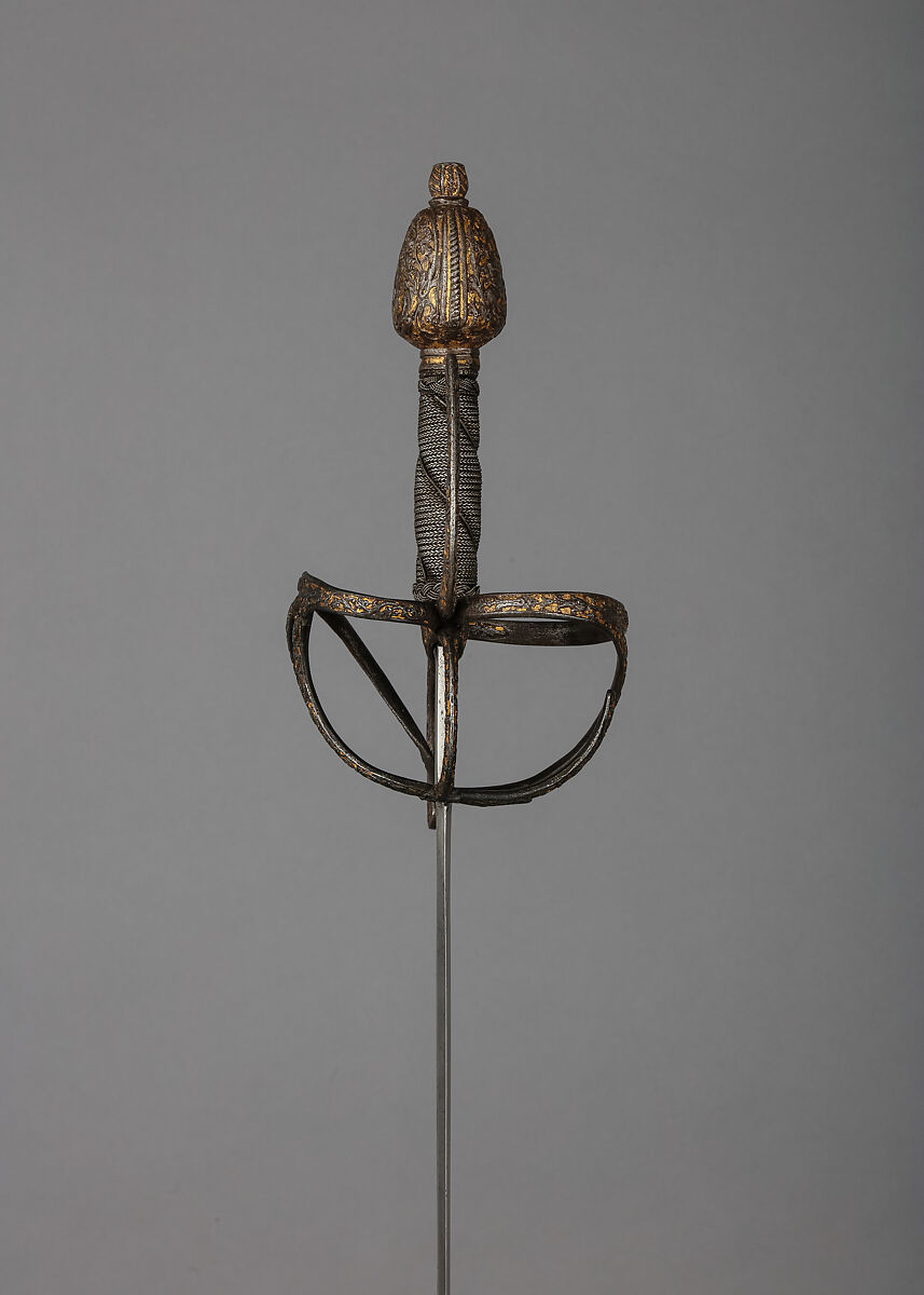 Rapier, Steel, wire, gold, Spanish