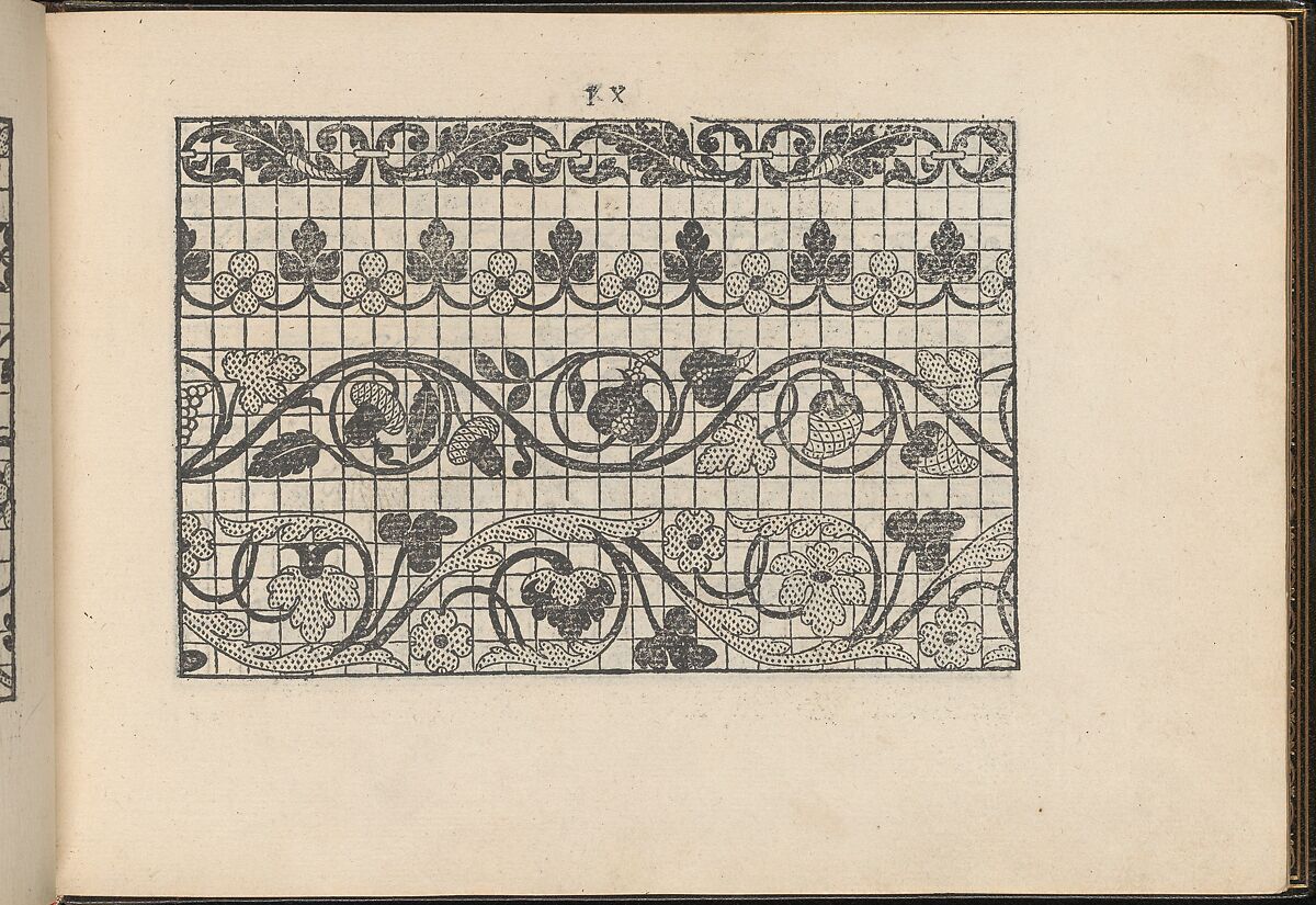 La Vera Perfettione del Disegno di varie sorti di recami, page 5 (recto), Giovanni Ostaus (Italian, active Venice ca. 1554–91)  , Venice, Woodcut 