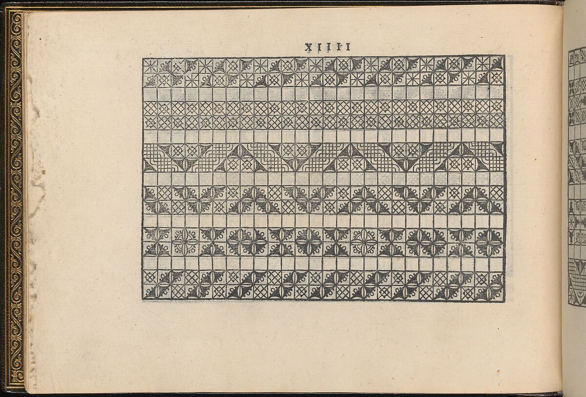 La Vera Perfettione del Disegno di varie sorti di recami, page 7 (verso), Giovanni Ostaus (Italian, active Venice ca. 1554–91)  , Venice, Woodcut 