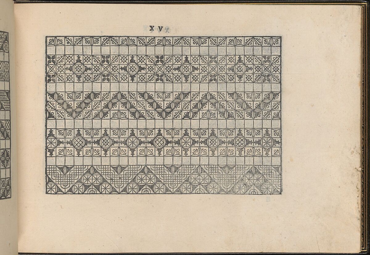 La Vera Perfettione del Disegno di varie sorti di recami, page 8 (recto), Giovanni Ostaus (Italian, active Venice ca. 1554–91)  , Venice, Woodcut 