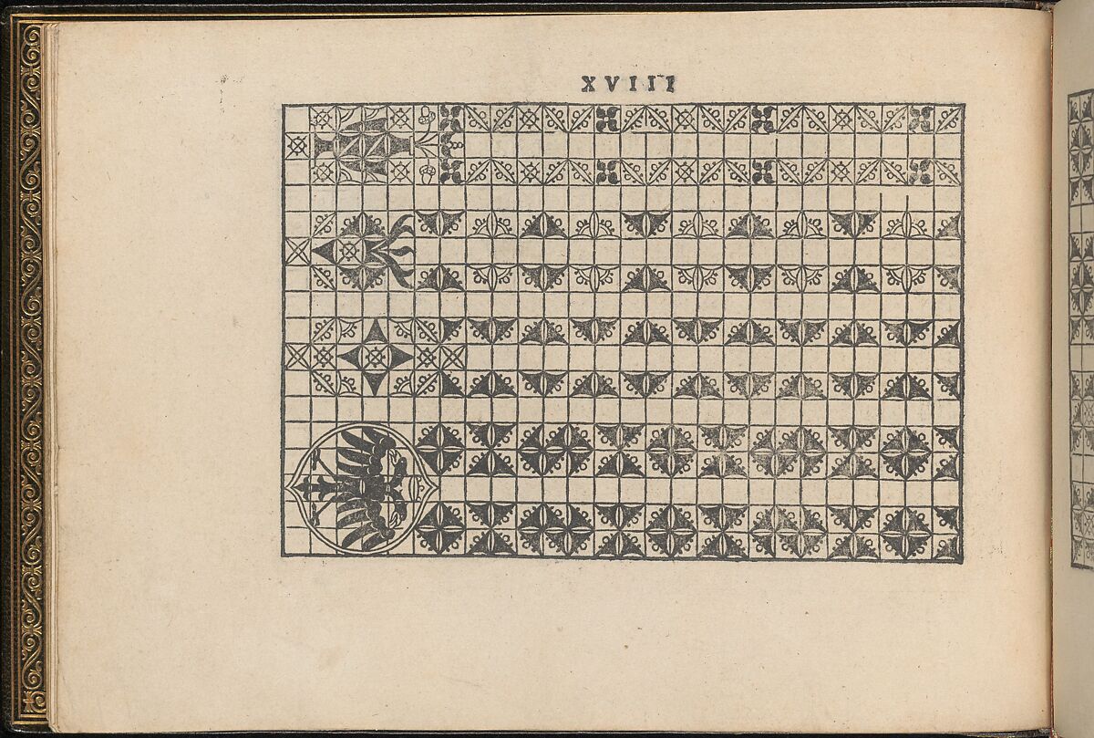 La Vera Perfettione del Disegno di varie sorti di recami, page 9 (verso), Giovanni Ostaus (Italian, active Venice ca. 1554–91)  , Venice, Woodcut 