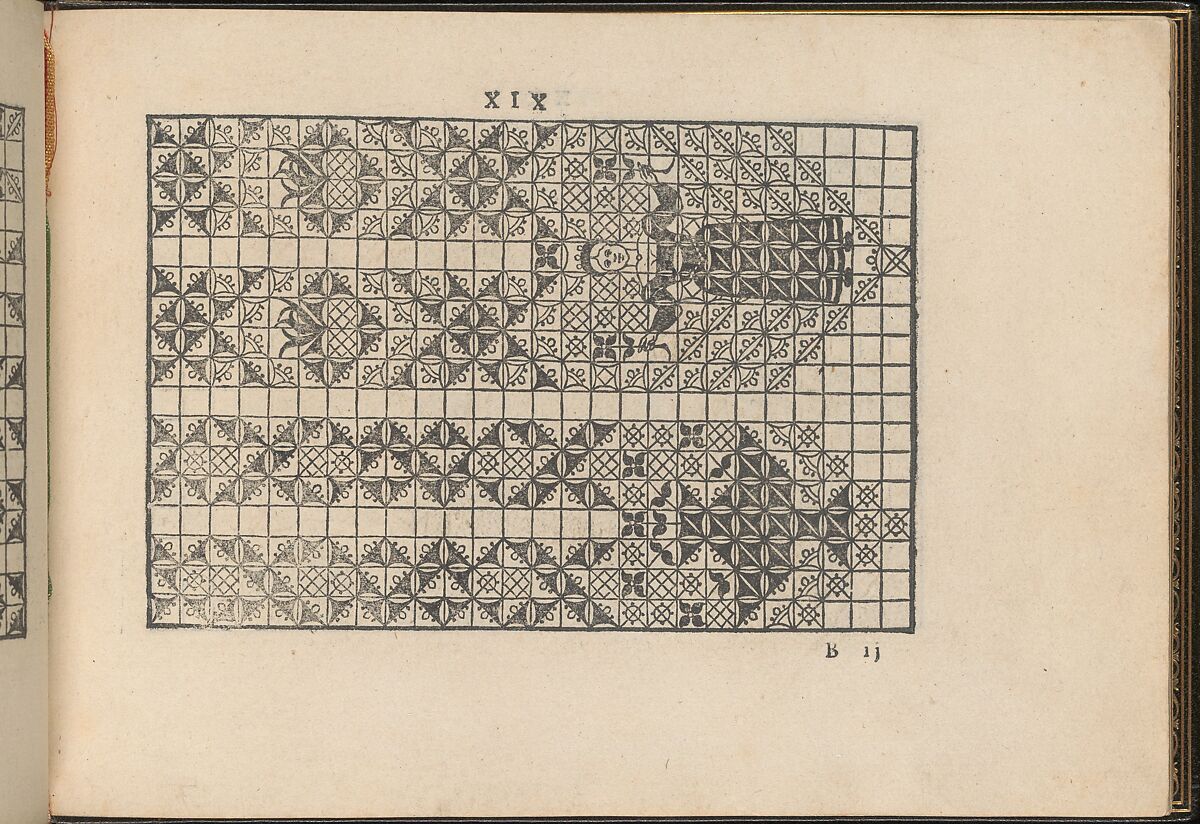 La Vera Perfettione del Disegno di varie sorti di recami, page 10 (recto), Giovanni Ostaus (Italian, active Venice ca. 1554–91)  , Venice, Woodcut 