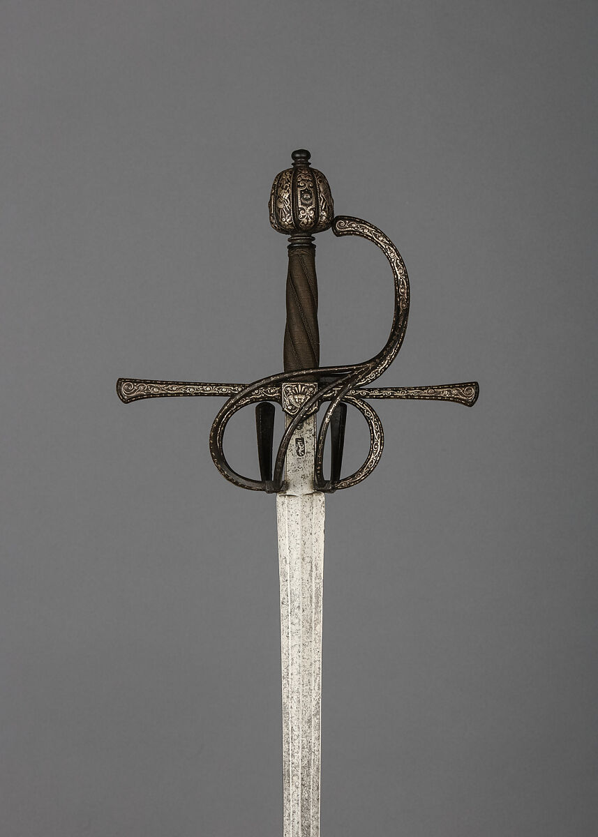 Rapier, Steel, silver, copper, possibly German or Italian, Venice