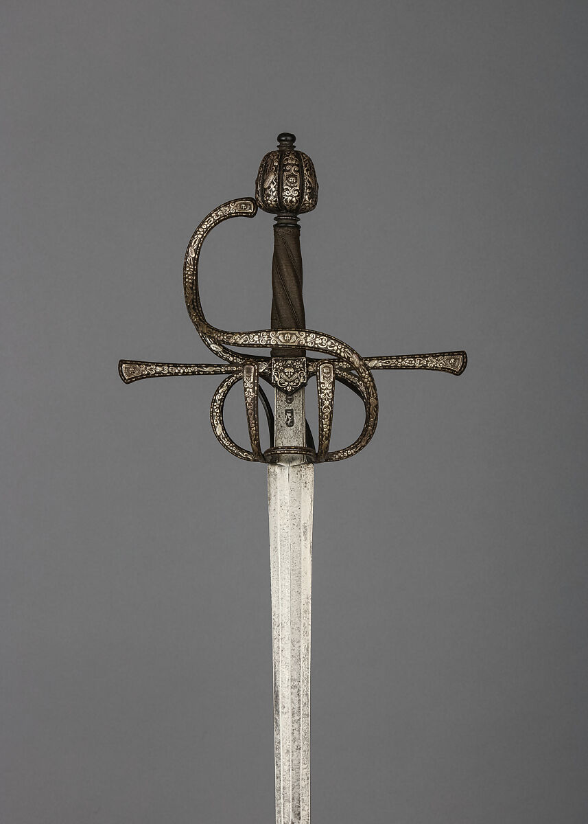 Rapier, Steel, silver, copper, possibly German or Italian, Venice 