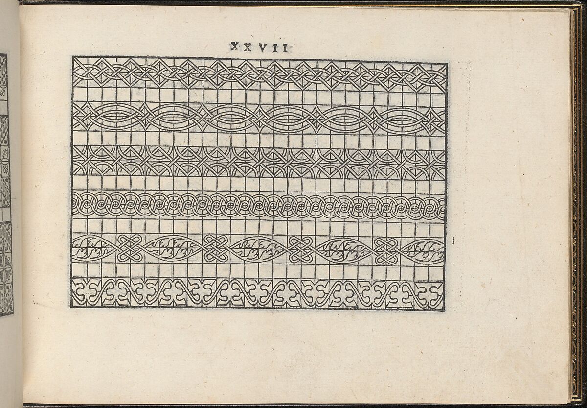 La Vera Perfettione del Disegno di varie sorti di recami, page 14 (recto), Giovanni Ostaus (Italian, active Venice ca. 1554–91)  , Venice, Woodcut 