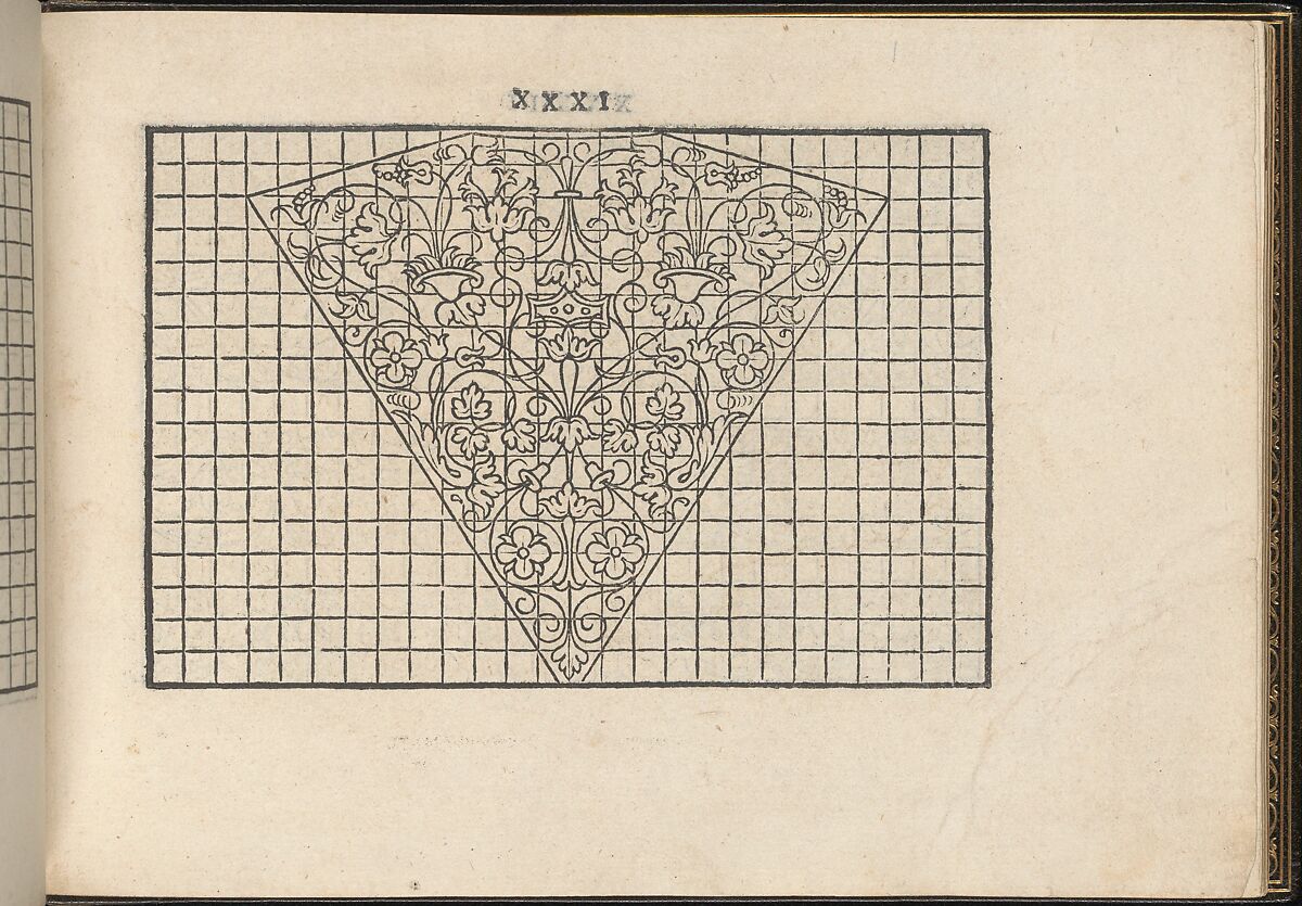 La Vera Perfettione del Disegno di varie sorti di recami, page 16 (recto), Giovanni Ostaus (Italian, active Venice ca. 1554–91)  , Venice, Woodcut 