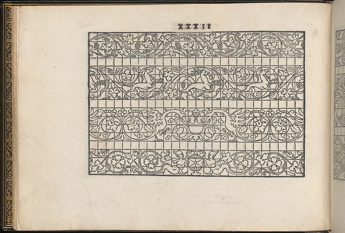 La Vera Perfettione del Disegno di varie sorti di recami, page 16 (verso), Giovanni Ostaus (Italian, active Venice ca. 1554–91)  , Venice, Woodcut 