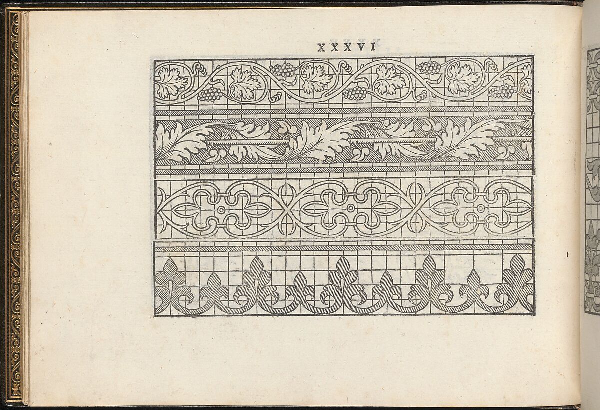 La Vera Perfettione del Disegno di varie sorti di recami, page 18 (verso), Giovanni Ostaus (Italian, active Venice ca. 1554–91)  , Venice, Woodcut 