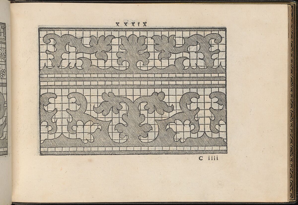 La Vera Perfettione del Disegno di varie sorti di recami, page 20 (recto), Giovanni Ostaus (Italian, active Venice ca. 1554–91)  , Venice, Woodcut 