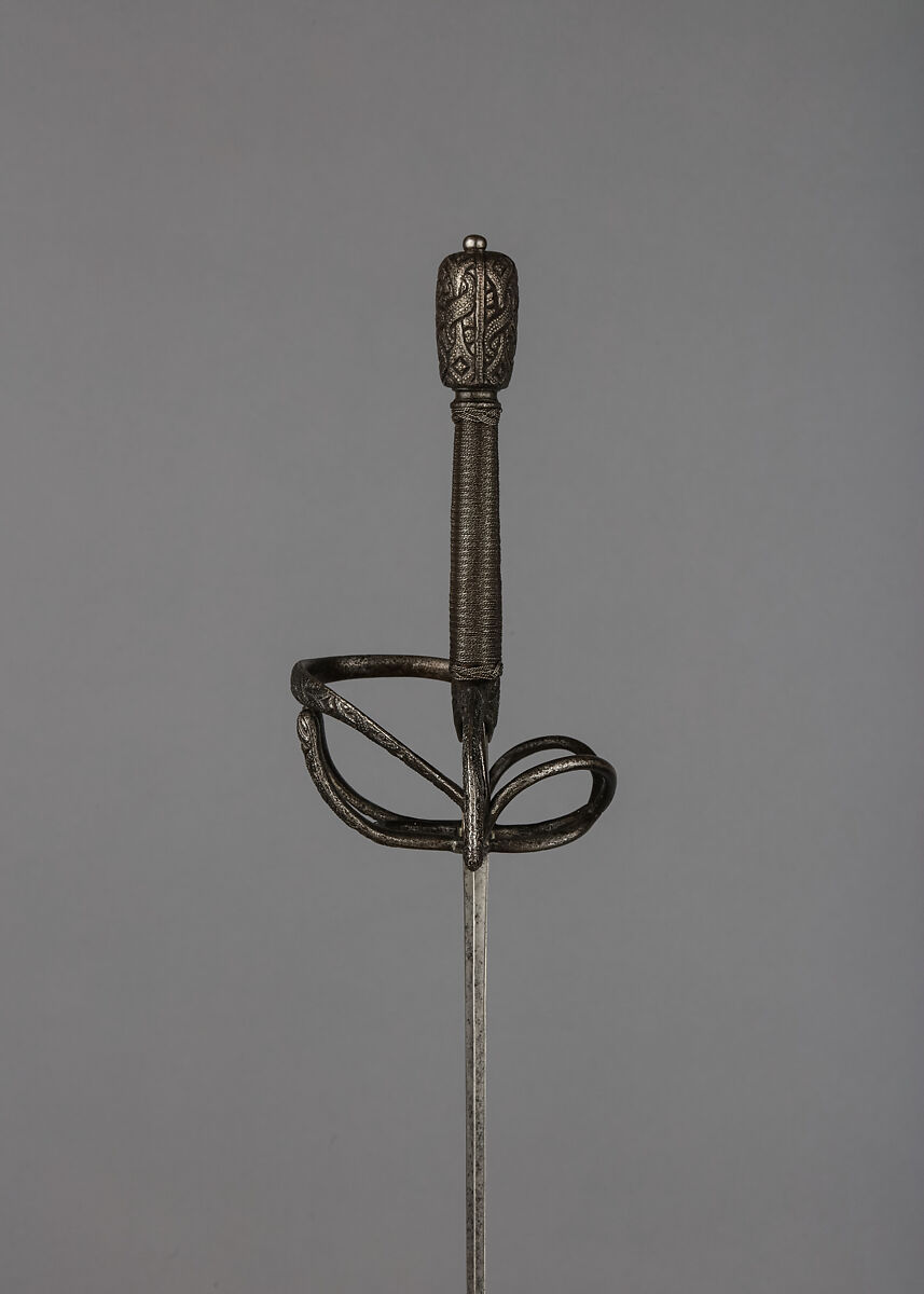 Rapier, Steel, silver, iron wire, German